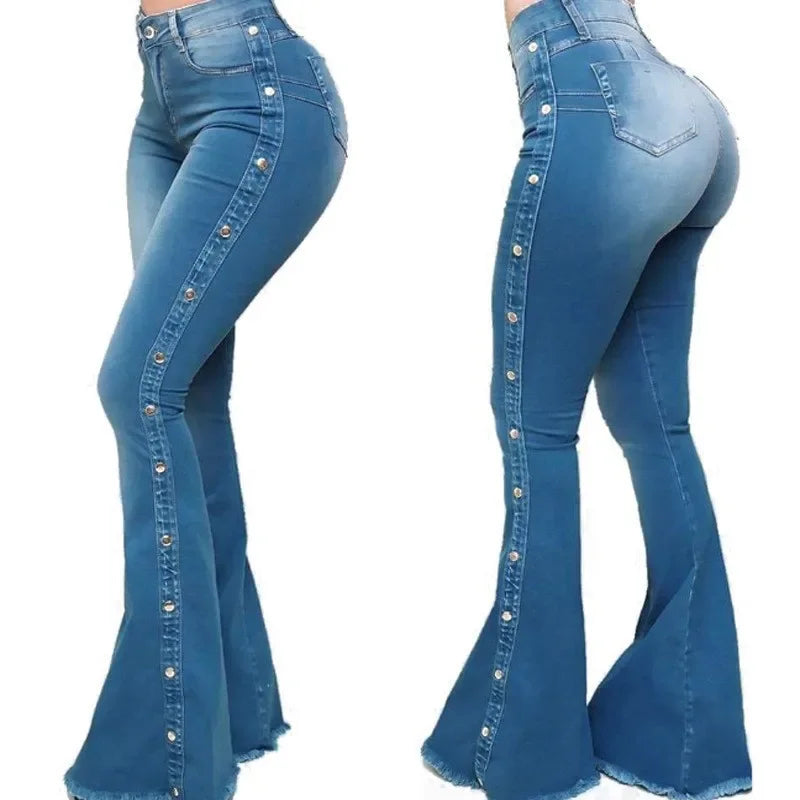 Jeans évasés taille haute