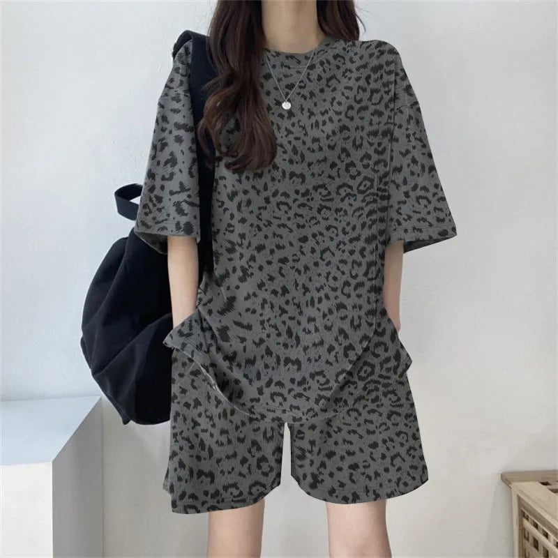 Ensemble décontracté,  colorant t-shirt ample avec poches