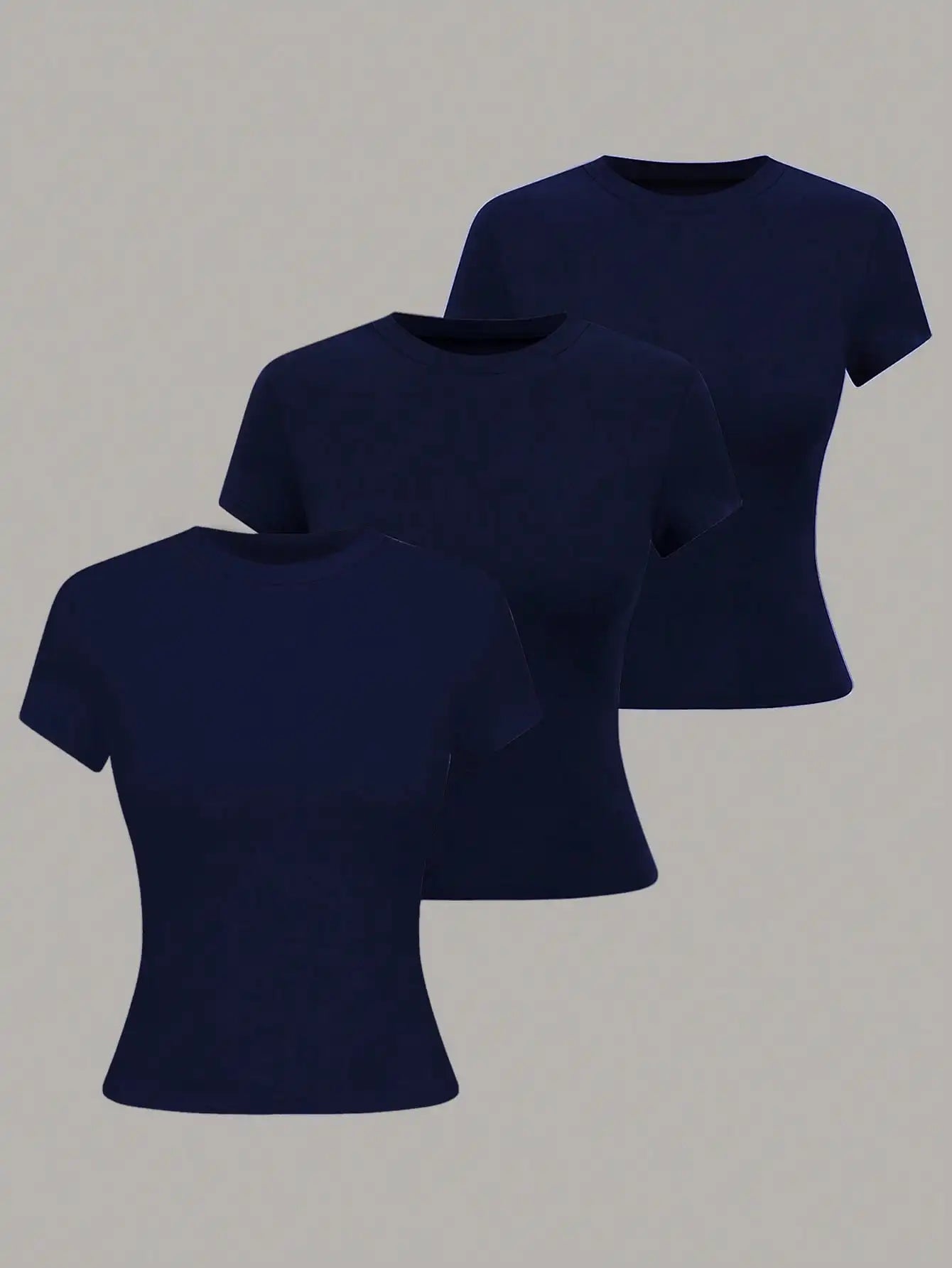 T-shirt à manches courtes, couleur unie