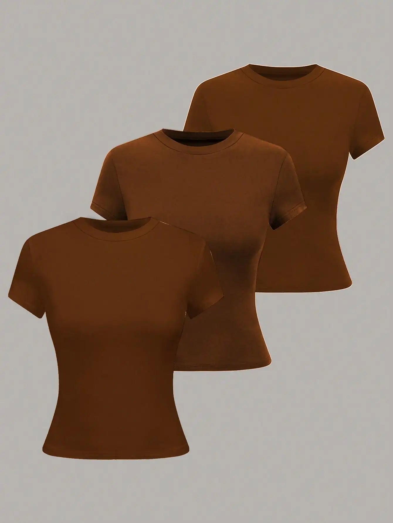 T-shirt à manches courtes, couleur unie