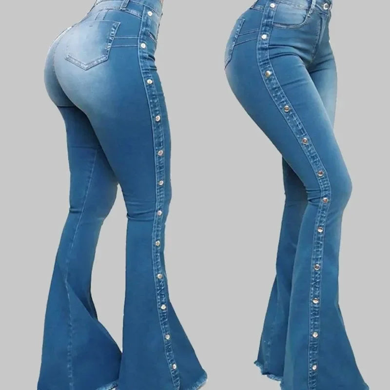 Jeans évasés taille haute
