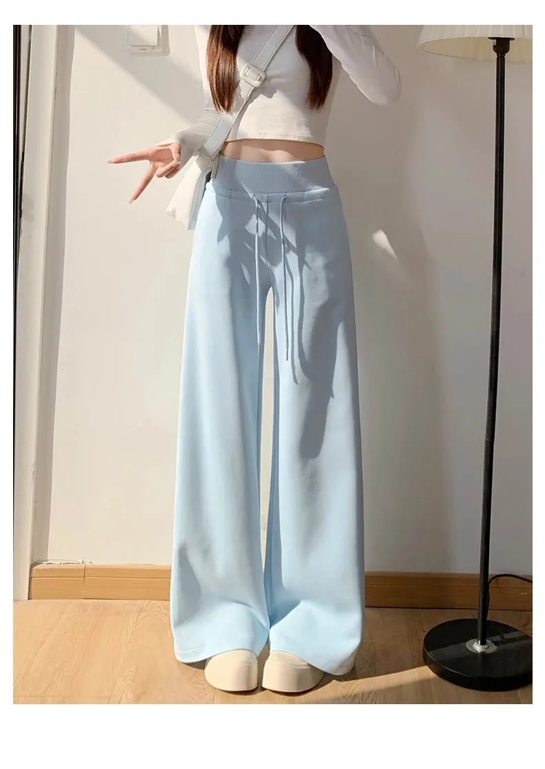 Pantalon de sport gris, taille haute