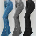 Jeans évasés taille haute