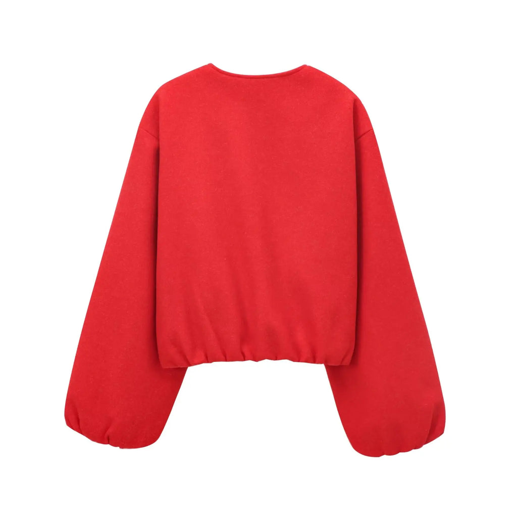 Vestes rouge fermeture éclair