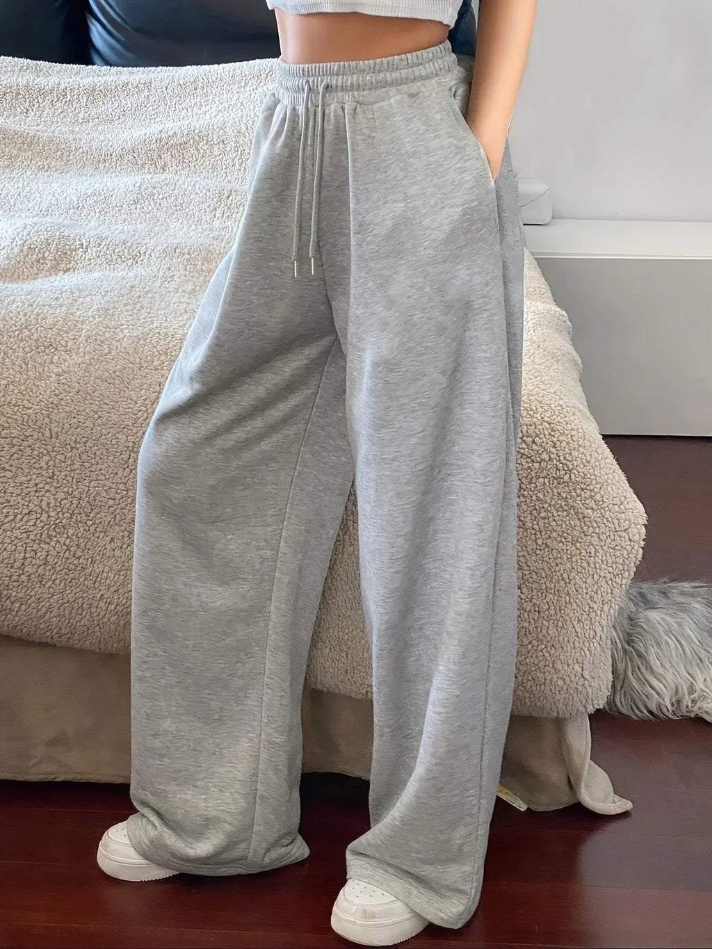 Pantalon de survêtement en coton gris nouvelle collection printemps