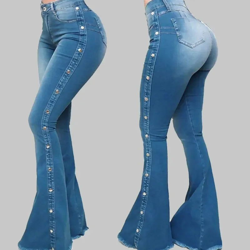Jeans évasés taille haute