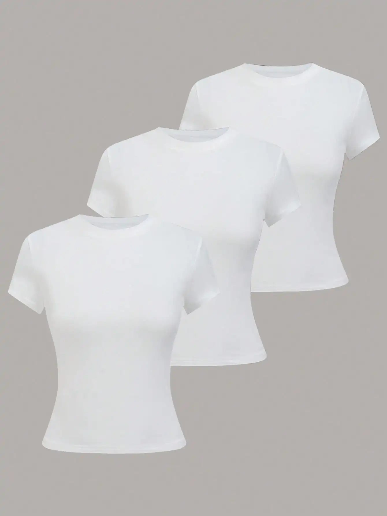 T-shirt à manches courtes, couleur unie