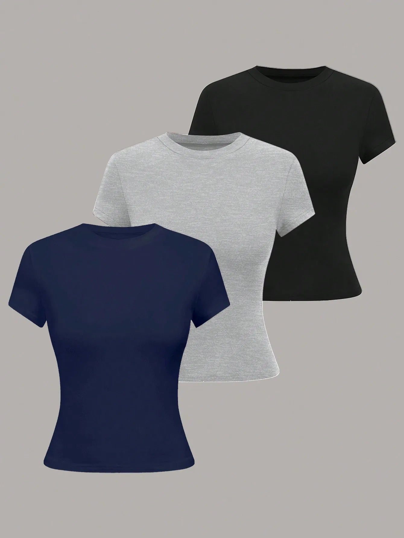 T-shirt à manches courtes, couleur unie