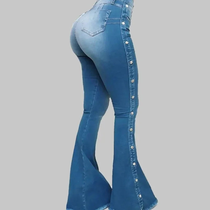 Jeans évasés taille haute