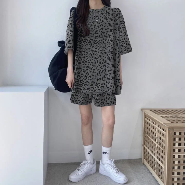 Ensemble décontracté,  colorant t-shirt ample avec poches