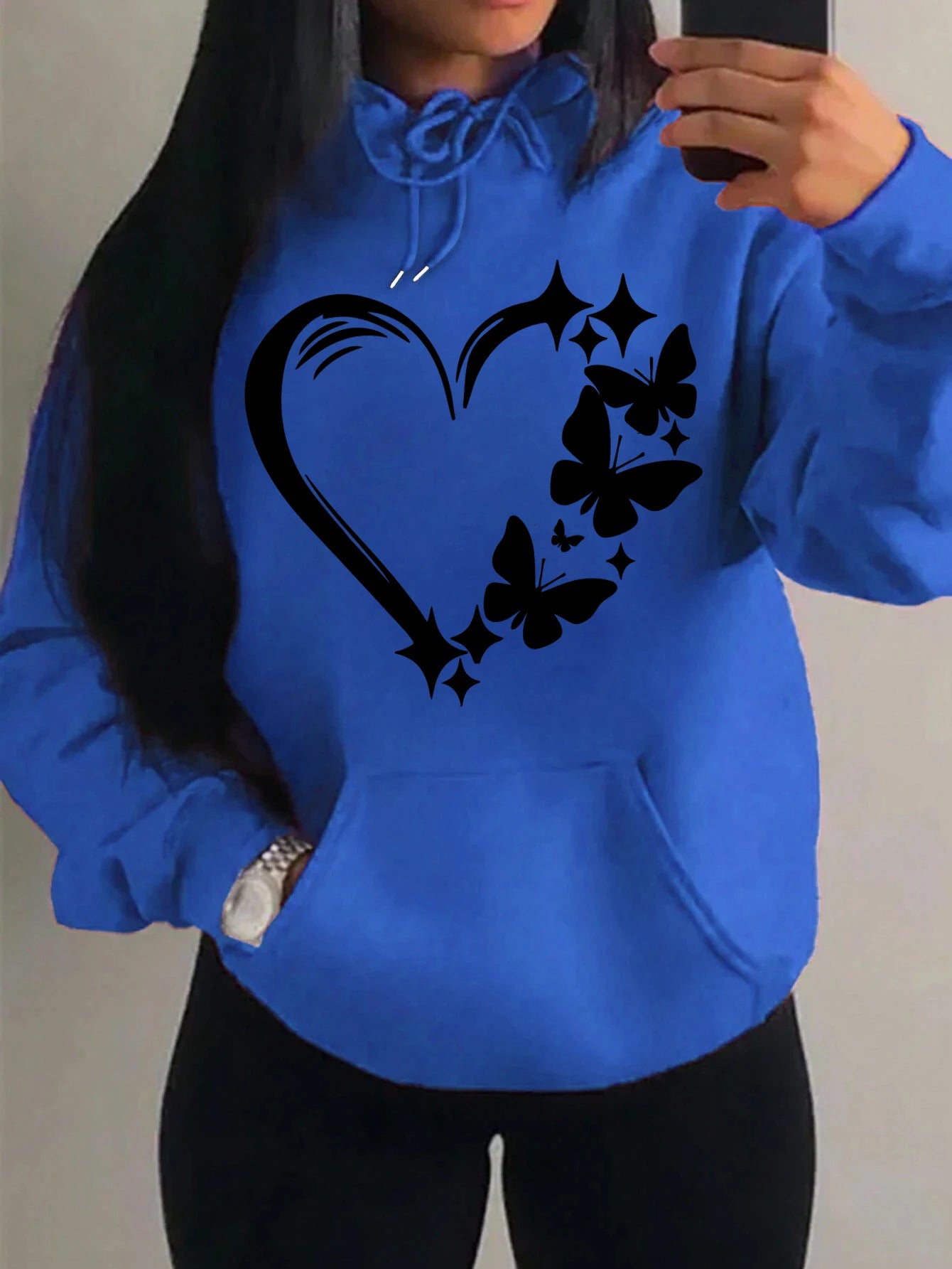 Sweat à capuche, combinaison avec motif papillon