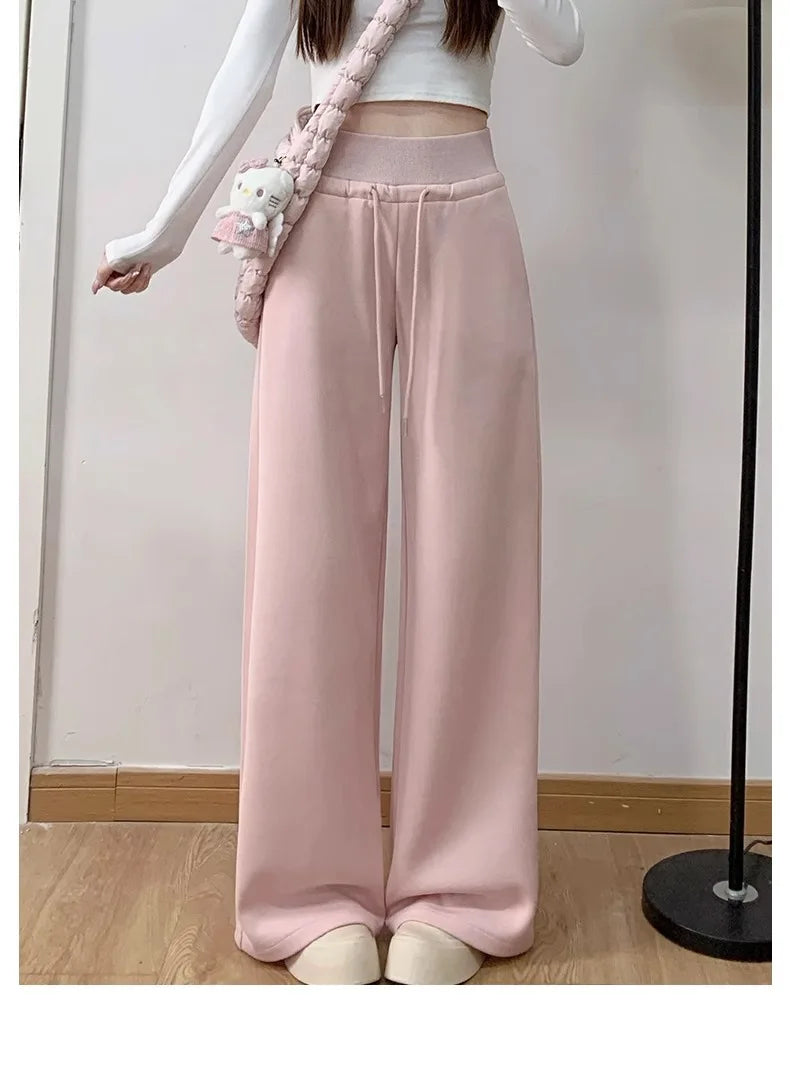 Pantalon de sport gris, taille haute