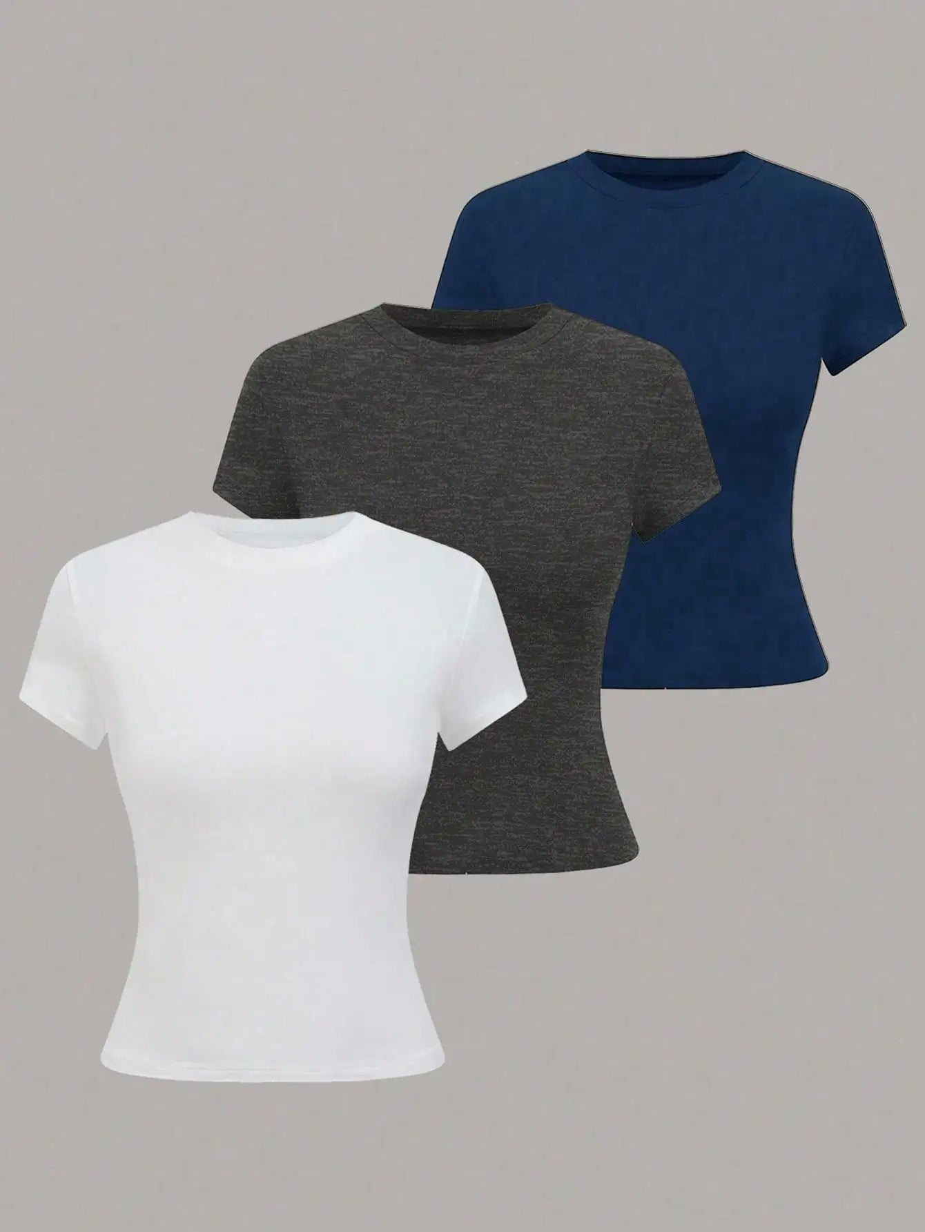 T-shirt à manches courtes, couleur unie