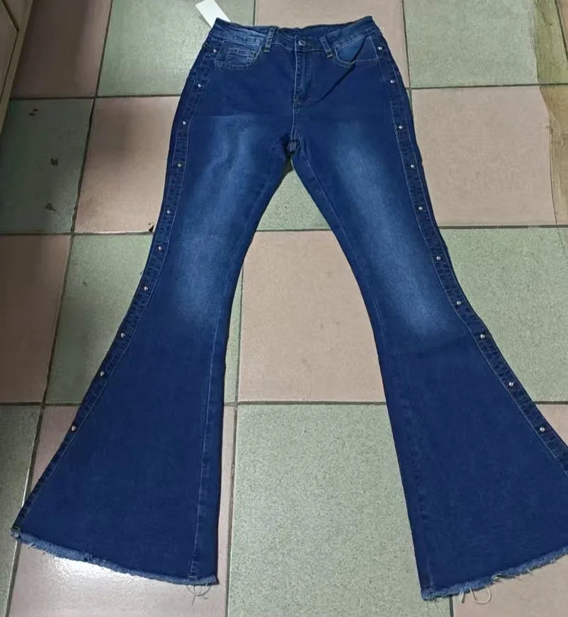 Jeans évasés taille haute