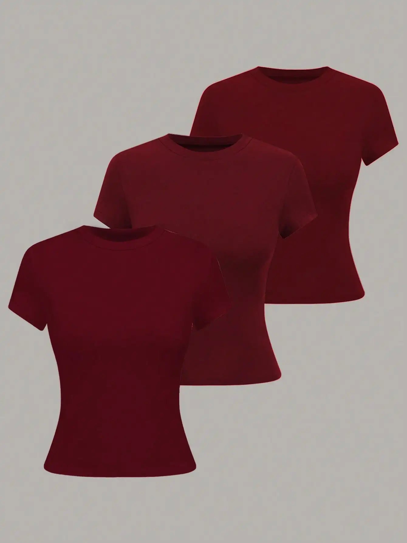 T-shirt à manches courtes, couleur unie