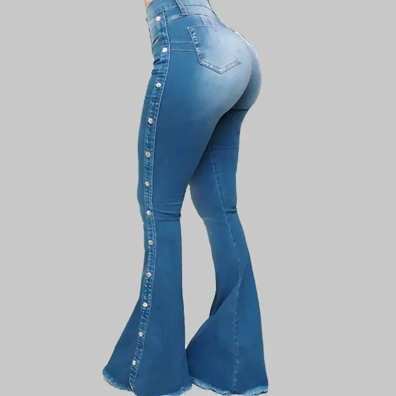 Jeans évasés taille haute