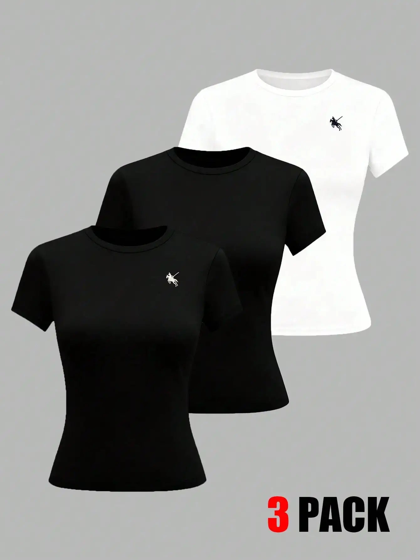 T-shirt à manches courtes, couleur unie