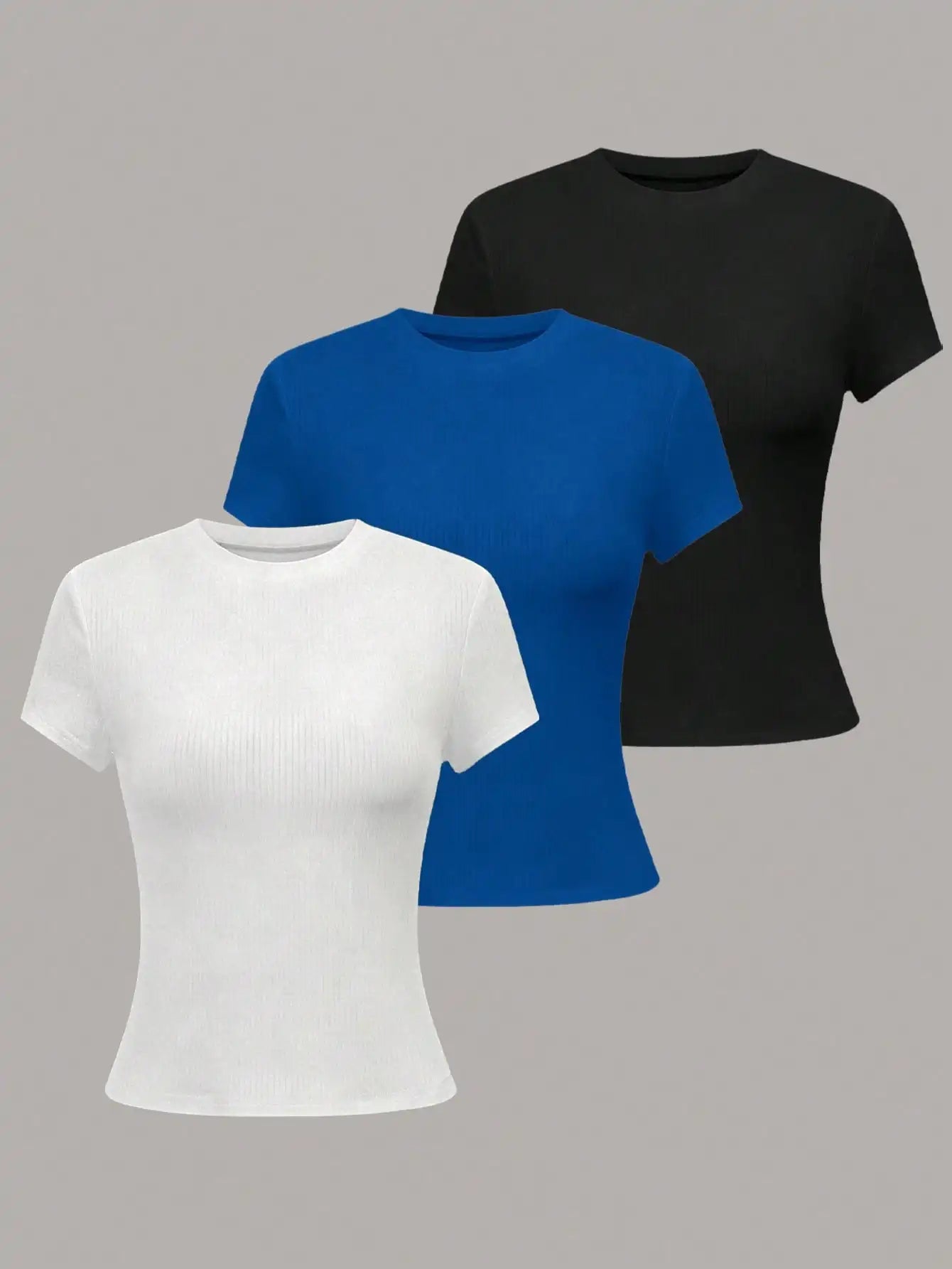 T-shirt à manches courtes, couleur unie