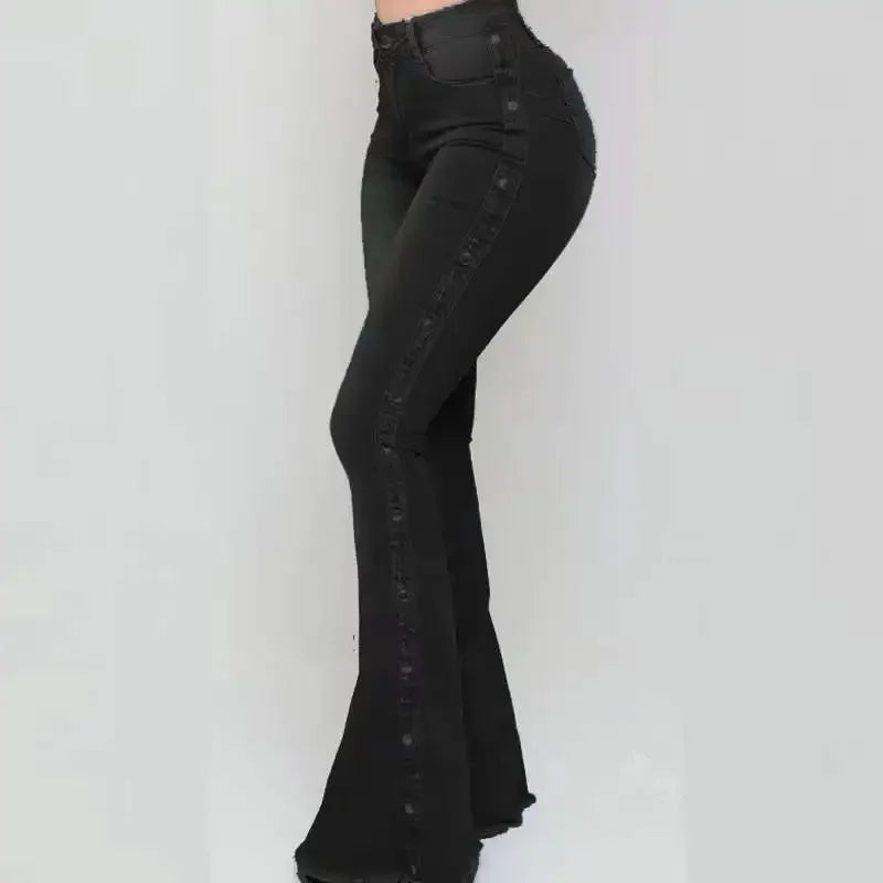 Jeans évasés taille haute