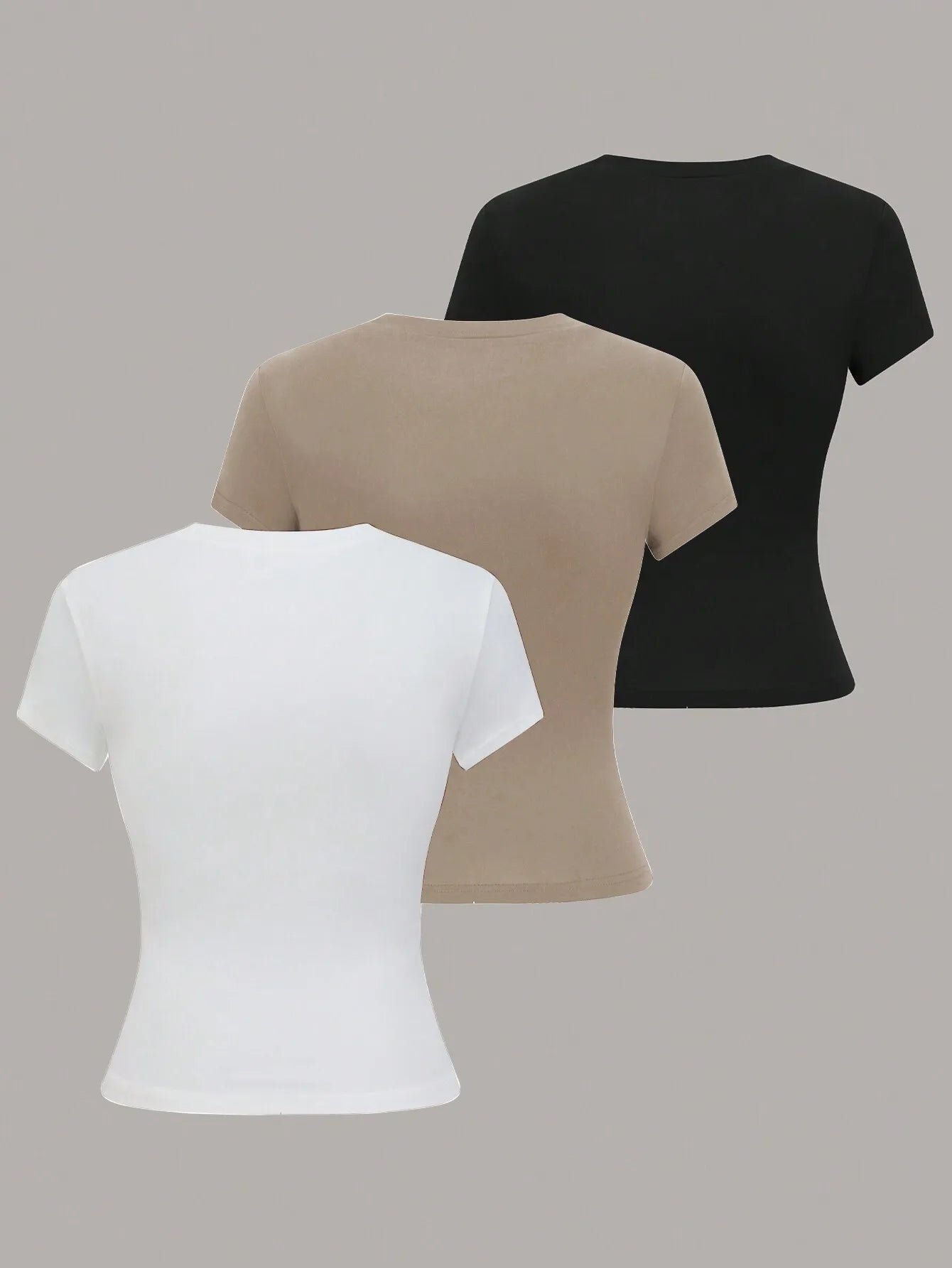 T-shirt à manches courtes, couleur unie