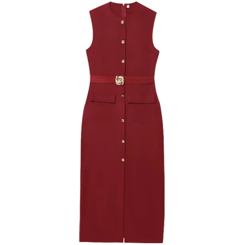 Robe Longue Boutonnée avec Poches, idéale pour un événement chic en été !