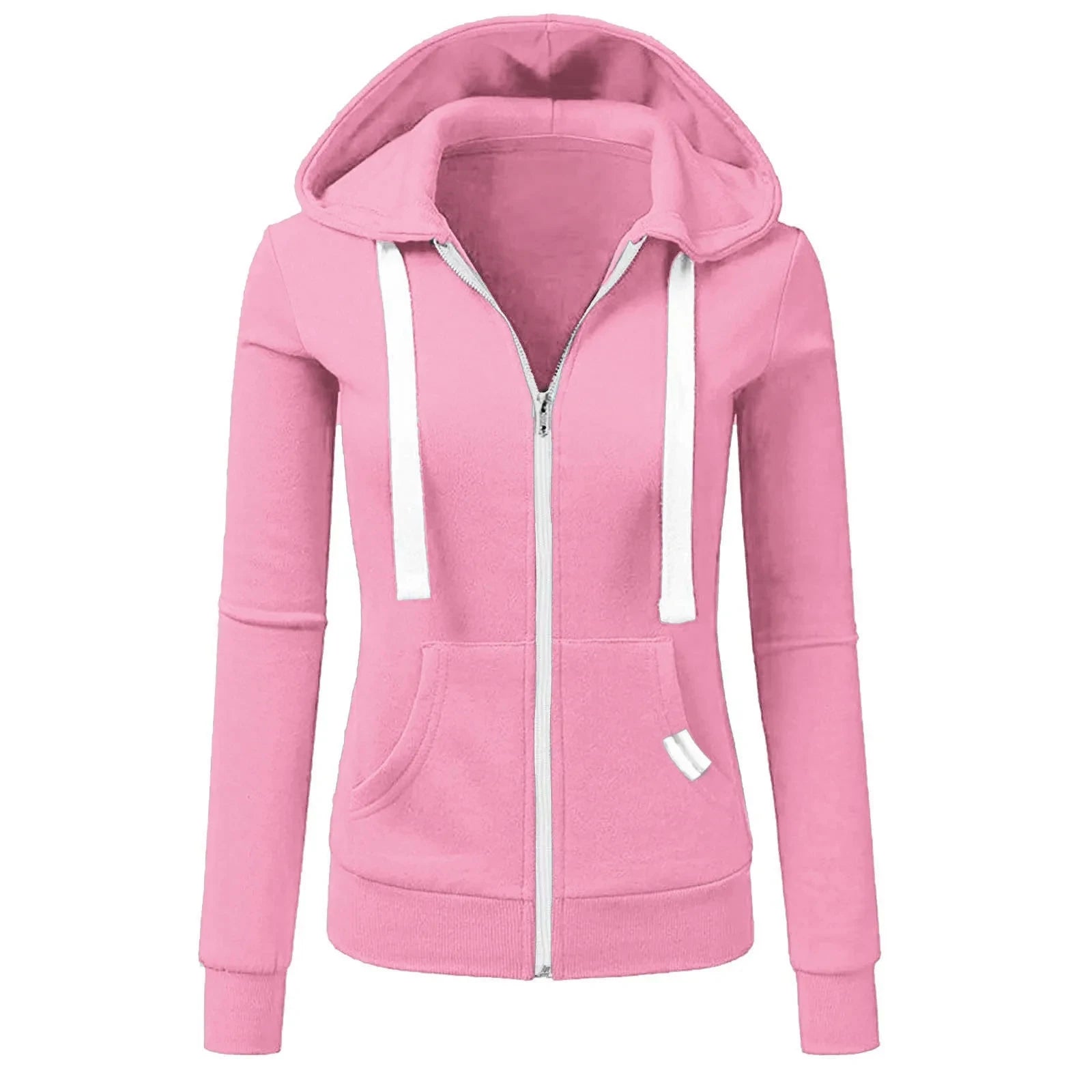 Sweat à capuche de sport fermeture éclair, pull en laine