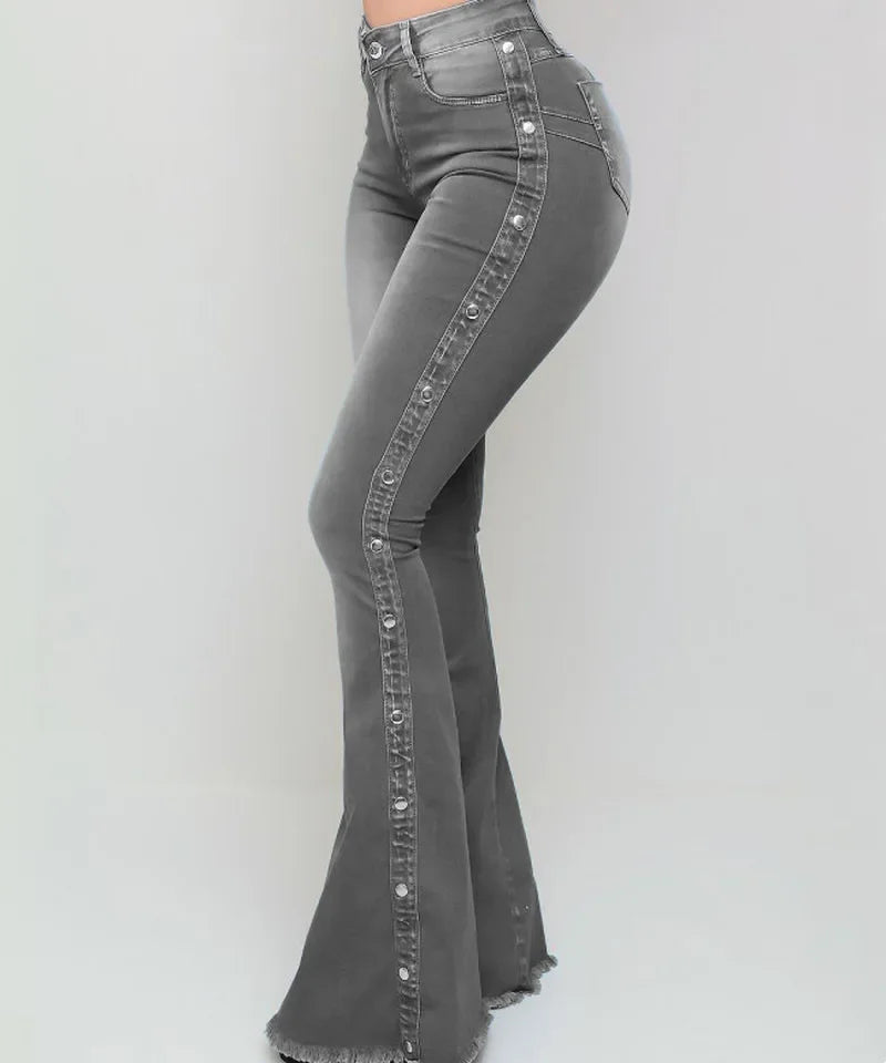 Jeans évasés taille haute