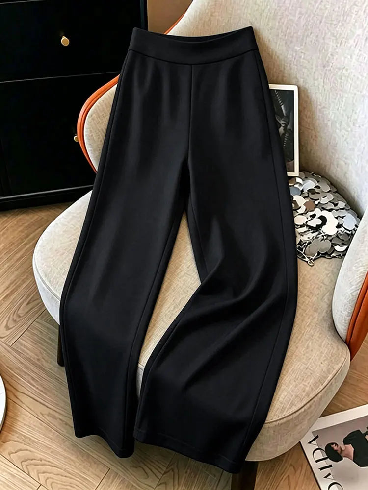 Pantalon ample à ceinture élastique, pantalon décontracté à jambes larges pour l'été,