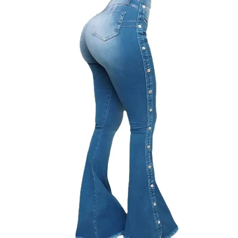 Jeans évasés taille haute