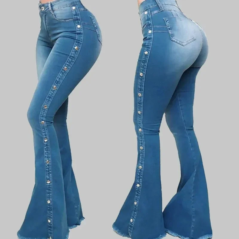Jeans évasés taille haute