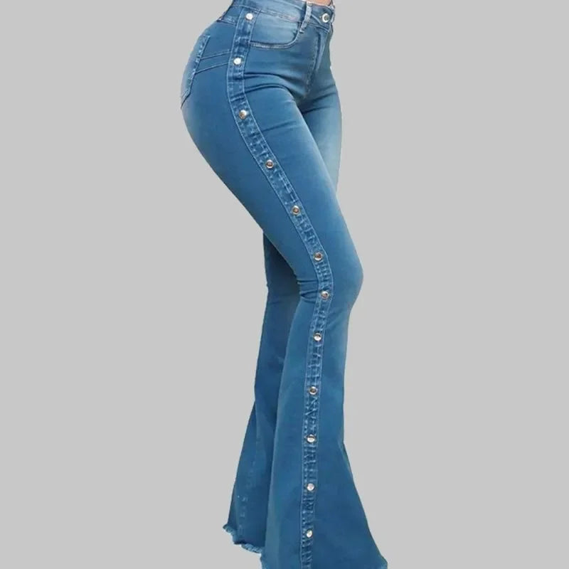 Jeans évasés taille haute
