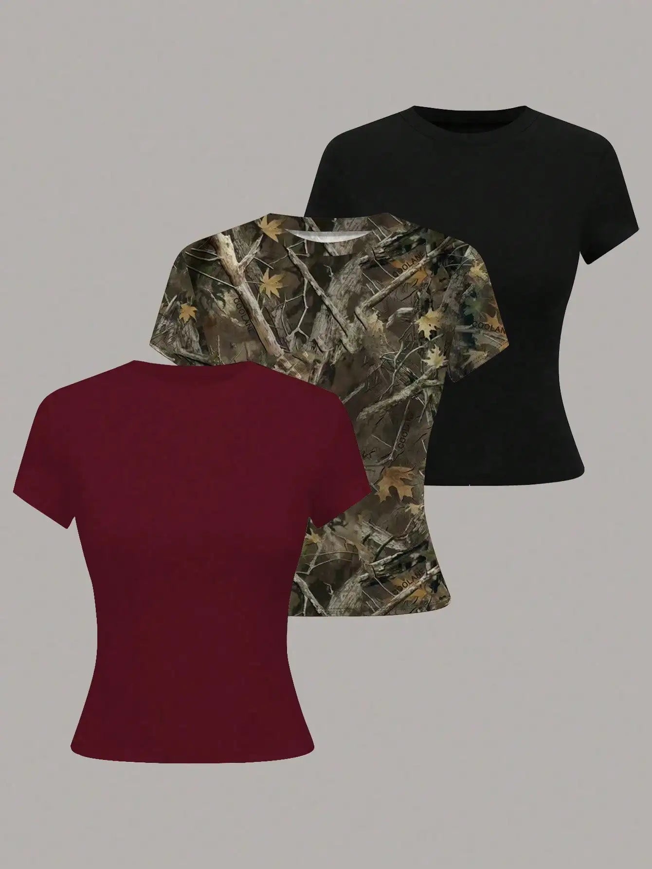 T-shirt à manches courtes, couleur unie