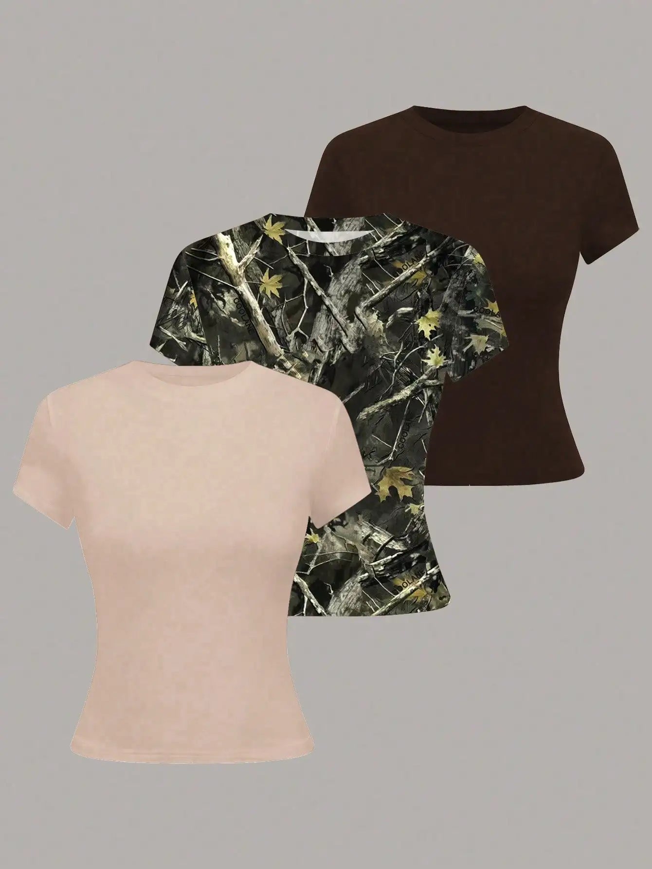 T-shirt à manches courtes, couleur unie
