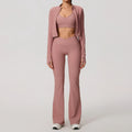 Ensemble de sport femme, Hauts manches longues, Pantalon évasé