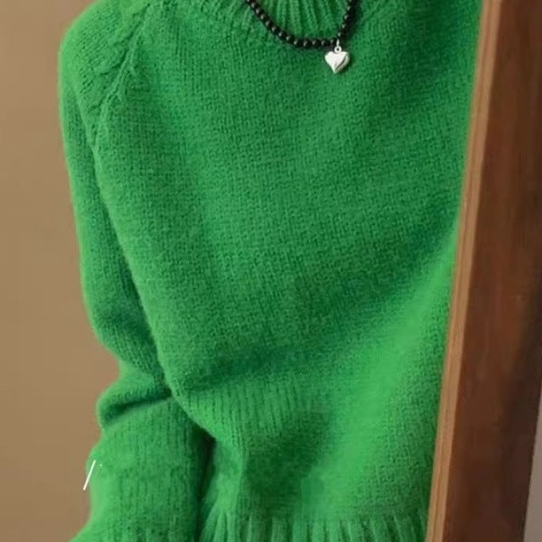 Pull à col rond, coupe décontractée